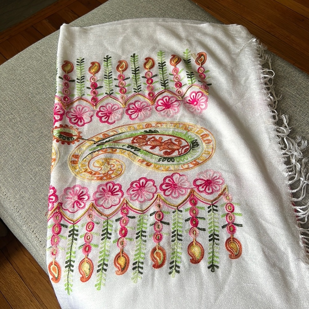 Beautiful embroidered scarf